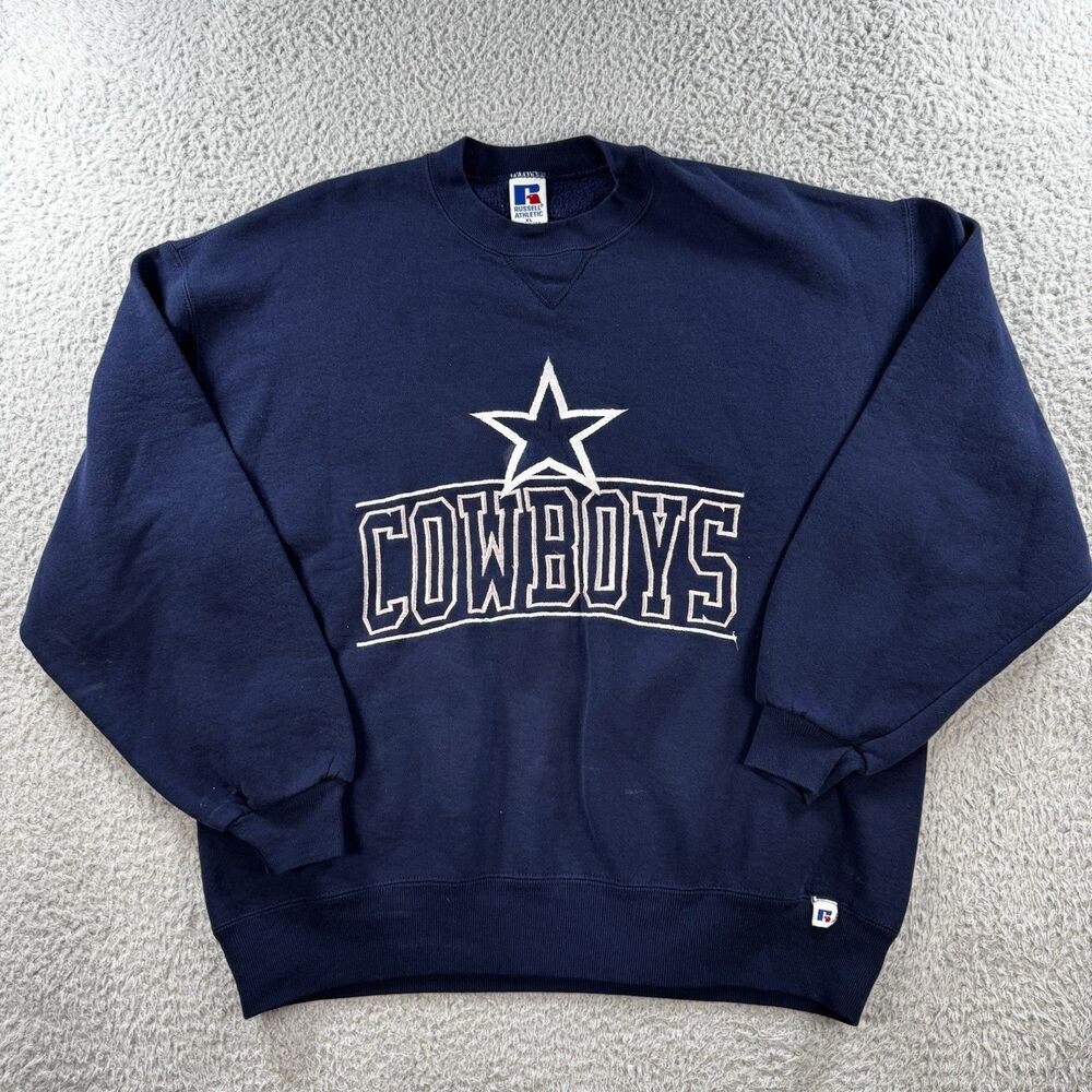 VTG RUSSELL 90’s Dallas Cowboys Sweatshirt Men’s Size XL Big Print Made In USA!